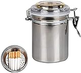 YXZN Zigarettenetui Edelstahl Feuchtigkeitsbehälter Große Kapazität Zigarrenkiste Ultraleichte, tragbare Tabakdose Kann 120 Zigaretten oder 400 g Tabak enthalten