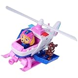 PAW PATROL - Search & Rescue: Skyes Rettungs-Helikopter, Fahrzeug mit Rückziehmotor, ca. 15 cm, inkl. Hunde-Figur und Känguru, detailgetreues Design zur Serie, Spielzeug ab 3 Jahren