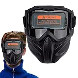 Spezialmaske zum Schweißen-Anti-Blend-Elektroschweißen Masque Anti-UV-Strahlung abnehmbar-atmungsaktives Gesichtsschild, hitzebeständige Vollbedeckungskopfbewegung für den Augenschutz