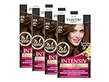 POLY PALETTE Intensiv Creme Coloration 5-5/655 Goldbraun Stufe 3 (4 x 115 ml), permanente Coloration für bis zu 8 Wochen intensiven Farbglanz & 100% Grauabdeckung