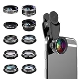 10 in 1 Objektiv Für Handy Handy Objektiv Fisheye-Objektiv Weitwinkelobjektiv Makroobjektiv (15x) Sternfilter Kaleidoskopobjektiv Cpl/Sternfilter Kompatibel Mit iPhone Und Den Meisten Smartphones