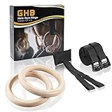 GHB Unisex – Erwachsene ‎GH-01 Gymnastikringe, Gym Ringe, Schwarz, 32mm