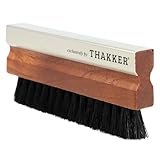 THAKKER William's Black Goatee - Schallplattenbürste jetzt mit 10% mehr echtem Ziegenhaar - schwarz | universell einsetzbar | Vintage-Style | kein Nylon