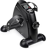 Umbro Mini Fahrrad Arm und Beintrainer - Exercise Bike - Tischfahrrad - Einstellbarer Widerstand und 5 Programme - LCD-Display - Misst Distanz, Hübe und Kalorien - Schwarz