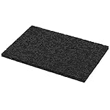 Terrassenpads 90 x 60 x 3mm (100 Stk.) - Terrassen Pads aus Gummi - Unterlegpads aus Gummigranulat für Pool und Balkon - Gummipads für WPC Terrassendielen und Terrassenplatten - Schwarz