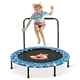 Kindertrampolin Kinder, 96 cm Mini Trampolin für Kinder Indoor Outdoor Jumping Gartentrampoline (Grün)