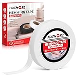 FIXCHORD Saumband, Saumband zum Aufbügeln, Bügelband zum Aufbügeln, Bügelband zum Kürzen für Vorhänge, Bügelkleber für Textilien, Gardinen kürzen ohne Nähen (Weiß, 30m x 20mm)