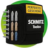 SCHMITZ.Tools Geschenke für Männer - Vatertagsgeschenk für Papa - Magnetarmband für Handwerker mit 15 starken Magneten - Gadget Vatertag - Männergeschenke - Geschenk Vater - Männertag