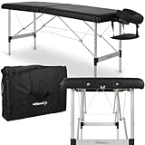 HABYS Nina 2 Zonen Aluminium Massageliege, Klappbar, Massagetisch, Massagebank, Vollausstattung, 165 x 60 x 79 cm, Belastung bis 250 kg, MDR-Zertifizieriung