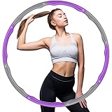 Hula Hoop Reifen Erwachsene Fitness - Blisstaar Hullahub Reifen zum Abnehmen 1kg Abnehmbarer Reorganisierbar Hoola Hoop Kinder Anfänger Sport Massagen Training - Violett Grau