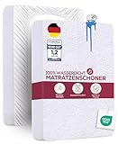 Utopia Bedding Matratzenschoner 90 x 200 x 30 cm Wasserdicht, Oeko-TEX Zertifiziert Matratzenauflage Atmungsaktive, Matratzenschutz, Rundum Elastisch Weiß
