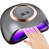 AMAYGA 168W LED UV Lampe Nageltrockner für Gel Nagellack,Auto-Sensor Aushärtelampe mit 4 Timer Einstellungen,Nagelwerkzeuge für Fingernagel und Zehennagel