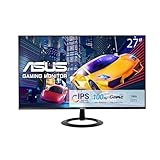 ASUS Eye Care VZ27EHF - 27 Zoll Full HD Monitor - Schlankes Design, Rahmenlos, Flicker-Free, Blaulichtfilter, Adaptive Sync - 100 Hz, 1ms MPRT, 16:9 IPS Panel, 1920x1080 - HDMI, Schwarz