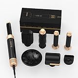 Hair Dryer Airstyler Warmluftbürste Set, UKLISS Haartrockner mit Rundbürstenföhn, Lockenstab, Volumenbürste,Glättbürste,1400W 110000 RPM Motor,Einstellbare Temperatur und Windgeschwindigkeit