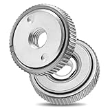 Herbst 2 Stück M14 Schnellspannmutter, Schnellspannmutter für alle Winkelschleifer, Spannmutter Silber Schleifscheibenwechsel ohne Werkzeug