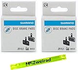 2X Shimano B05S-RX Bremsbeläge Resin Blister Verpackung inkl. MSZweirad Reflexband Nachfolger B01S B03S