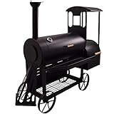 Syntrox Germany Smoker S-2 Lok de Luxe Barbecue BBQ Grill Räucherofen Holzkohlegrill Grillwagen