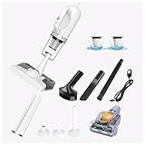 LRF-yxkj Handstaubsauger Kabellos 5 in 1 Mit Wischfunktion,200ml Wassertank, Stielstaubsauger Akku Für Hartböden/Teppich/Tierhaare/Auto/Bett