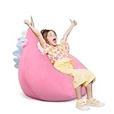 Sitzsack Kinder Spielzeug Stofftier Aufbewahrung, Große Größe Extra Weiche für Jungen Mädchen Aufbewahrung Organizer Mit Reißverschluss, Aufbewahrung Sitzsack für Kleidung (Nur Bezug) Rosa Einhorn