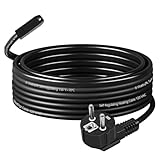 TIHOOK Selbstregulierendes Rohrbegleitheizung mit Thermostat, Frostschutz Heizkabel, Begleitheizung Wasserleitung, Heating Cable für Frostschutz für Wasserleitungen oder Pflanzen 12m