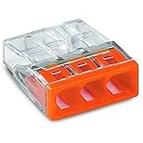 WAGO® Klemme, 3-Leiter, Verbindungsdosenklemmen, 2273-203 (100 Stück), Orange