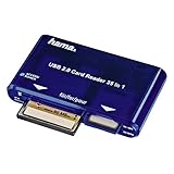 Hama Kartenleser USB 2.0 - 35-in-1 (Kartenlesegerät, Card Reader SD/SDHC/SDXC, CF, microSD/SDHC/SDXC, USB 2.0) blau