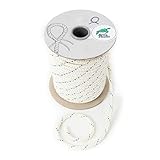 HonuNautic Ankerleine 30 m | 8mm Durchmesser | weiß mit blauem Kennfaden | 1050 kg Bruchlast | Polyester auf Spule | Boot Yacht Schiff Festmacher Tau Tauwerk