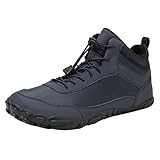 Wasserfeste BarfußSchuhe Winter Stiefeletten Damen Herren,Unisex Wanderstiefel Minimalistische Traillaufschuhe Outdoor Barfussschuhe Barefoot Wanderschuhe GefüTtert Schneestiefel Warme Winterschuhe