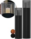 BENTSON Windlichtsäule Anthrazit I 2er Set I Deko-Säule...