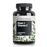 Eisen mit 40mg natürlichem Vitamin C – 240 vegane...