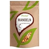 iPlody Mandeln Naturbelassen 1kg | Ganze, Ungesalzene und Ungeschälte Mandelkerne | Nüsse aus den USA