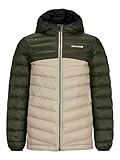 JACK&JONES Jungen JCONEW Pocket Puffer JNR Steppjacke, Fields of Rye/Detail:Rosin Blocking, 152