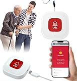 WIOONI Smart Notrufknopf für Senioren, WiFi-Hausnotruf Handy, Tuya/Smart Life/Alexa-kompatibler Alarmknopf für Patienten, Kinder