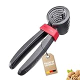 Westmark Nussprofi – Robuster Nussknacker für Walnüsse, Paranüsse und Haselnüsse, mühelose Anwendung, inkl. Klammer zum Zusammenhalten der Zangen – Aluminium, Anthrazit/Rot