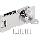 YOUTU® Überfalle abschließbar, Sicherheits, Schublade Schrank Locks Vorhängeschloss Cam Lock Tor Riegel Schloss mit Schrauben (4 Inch)