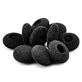 TesRank Kopfhörerpolster Ohrpolster Schaumstoff, Ersatz Kopfhörer Ohrkissen Ohrhörer Pad Kopfhörer-Abdeckung mit Weiche Qualität für in-Ear Kopfhörer 13-18 mm /0.5'-0.7' - Schwarz,40 Stück