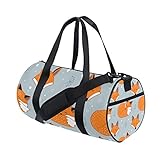 WowPrint Sporttasche mit niedlichem Fuchs, wasserdicht, Handtasche, Yoga-Tasche, Schultertasche, Wochenendtasche, Reisetasche, Reisetasche, für Erwachsene, Herren, Damen, Unisex