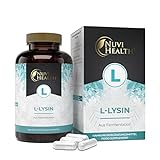 L-Lysin - 365 Kapseln - Hochdosiert mit 1500 mg je Tagesportion - Premium: Aus pflanzlicher Fermentation - Laborgeprüft - Vegan