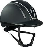 horze Pacific Reithelm Verstellbarer Helm VG1 Defenze, Schwarz/Schwarz(BL/BL), S-M