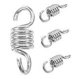 CLISPEED 4 Stück Teiliges Hammock Federaufhänger aus Edelstahl Wetterfeste Feder mit Stoßdämpfung Robuste Aufhängung für Hängesessel und Hollywoodschaukel im Garten Einfache Befestigung
