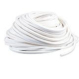 Dichtungsstreifen für Duschkabinen, 1 Meter Silikonschaumband, quadratischer Schwammstreifen, for Türen und Fenster, weißer Silikonschaumgummi for Türen, Fenster, Dichtung, Zierleiste, Schwammstangen-