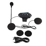 DewinLVD Motorrad Headset, BT Helm Kopfhörer Lautsprecher Motorrad Headset Bluetooth V5.0 Unterstützung Freisprecheinrichtung Intercom Motorrad Sprachansagefunktion