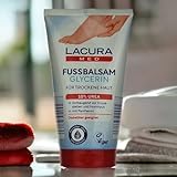 Lacura Med Fußbalsam 10% Urea mit Dexpanthenol & Jojobaöl - Glycerin Trockene Haut Vegan 150ml(2 Er Pack)