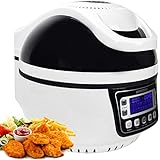 Syntrox Germany Heißluftfritteuse Halogen-Ofen Fritteuse Air Fryer, LED-Display, 20 Programme, 10 Liter, AF-1400W-25 Black