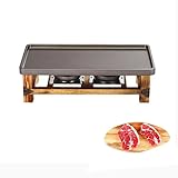 Yiustldd Holzkohlegrill im japanischen Stil, großer rechteckiger japanischer Holzkohleofen mit Holzsockel für das Kochen im Garten/Outdoor-Camping,S