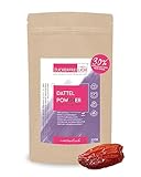 ZUCKERFREIlich DATTEL POW(D)ER 500g, Dattelzucker aus 100% getrockneten Datteln, Dattelpulver Zuckeralternative zum Backen, Kochen & Süßen mit natürlicher Dattelsüße Ballaststoffen & Mineralien vegan