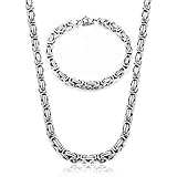 CASSIECA 2Pcs Ketten für Herren Königskette Silber Herren...