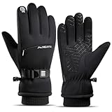 Meayll Winter Fahrradhandschuhe Herren Damen – Warm, rutschfest, Touchscreen-fähig, passend für Fahrradfahren, Sport, Mountainbike und Winterausflüge L