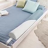 DUJUIKE Bettschutzgitter für Kleinkinder, Bettumrandung für Baby ältere Menschen, Bettgitter aus Schaumstoff, Sicherheitsbettgitter für Kleinkinder, Bequeme Bettbarriere (Weiß, 1-Pack (132cm))