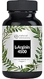 L-Arginin - 365 vegane Kapseln - 4500mg pflanzliches L-Arginin HCL pro Tagesdosis (= 3750mg reines L-Arginin) - Laborgeprüft, hochdosiert, vegan und in Deutschland produziert